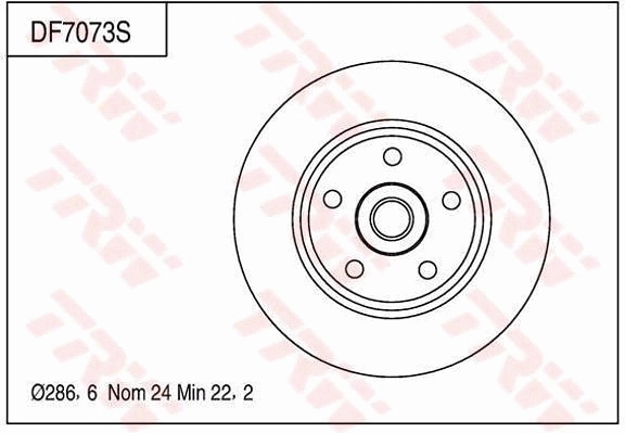 Disque de frein TRW DF7073S