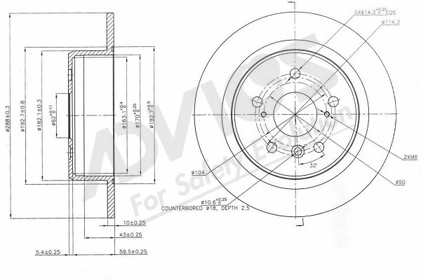 Disque de frein ADVICS-SEA A6R449
