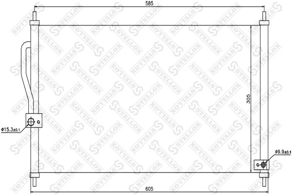 Condenseur, climatisation STELLOX 10-45220-SX