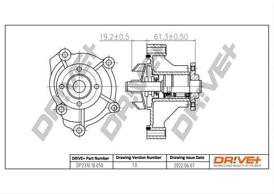 Pompe à eau, refroidissement du moteur Dr!ve+ DP2310.10.050