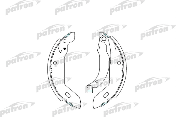 Jeu de mâchoires de frein PATRON PSP225
