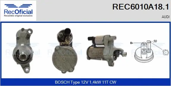Démarreur RECOFICIAL REC6010A18.1