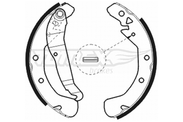 Jeu de mâchoires de frein TOMEX Brakes TX 20-78