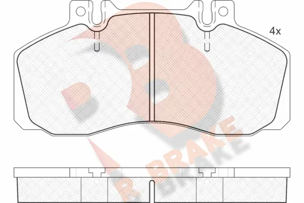 Kit de plaquettes de frein, frein à disque R BRAKE RB0722-204