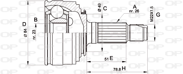 Jeu de joints, arbre de transmission OPEN PARTS CVJ5218.10