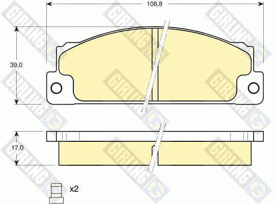 Kit de plaquettes de frein, frein à disque GIRLING 6102963