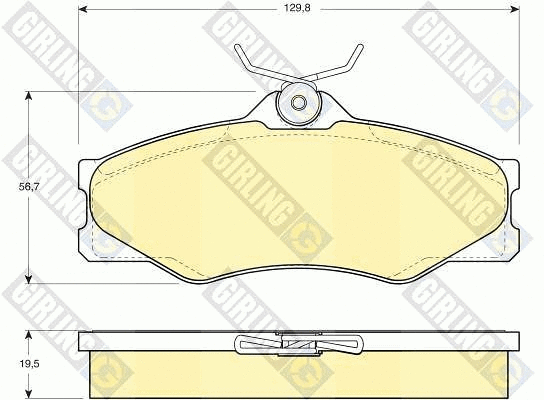 Kit de plaquettes de frein, frein à disque GIRLING 6103991
