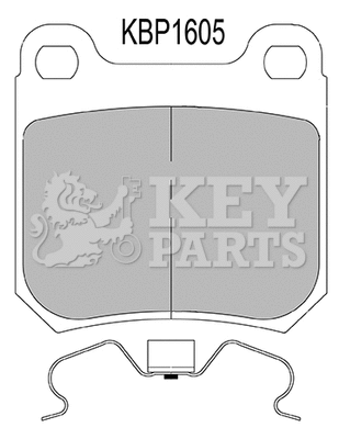 Kit de plaquettes de frein, frein à disque KEY PARTS KBP1605