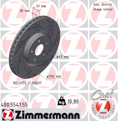 Disque de frein ZIMMERMANN 400.5541.55