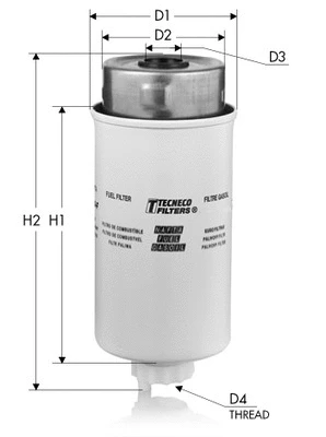 Filtre à carburant TECNECO FILTERS GS10223