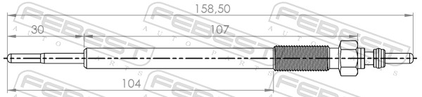 Bougie de préchauffage FEBEST 05642-004