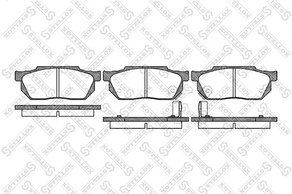 Kit de plaquettes de frein, frein à disque STELLOX 204 002-SX