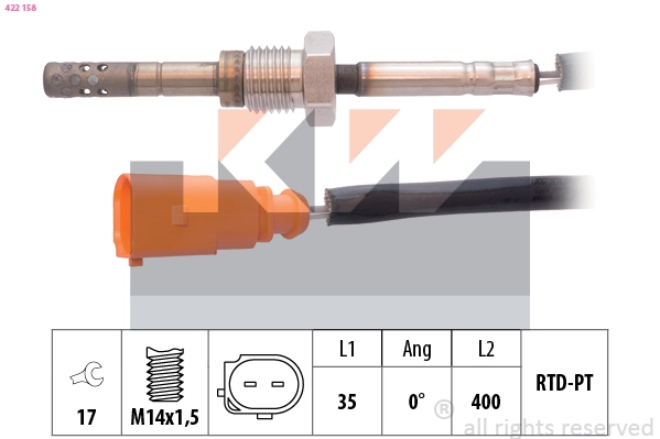 Capteur, température des gaz KW 422 158