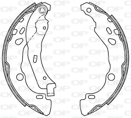 Jeu de mâchoires de frein OPEN PARTS BSA2079.00