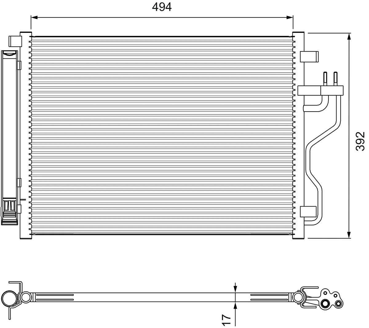 Condenseur, climatisation VALEO 814396