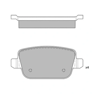 Kit de plaquettes de frein, frein à disque HAGEN GP2101-R