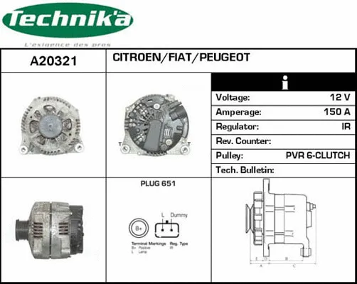 Alternateur Technika A20321