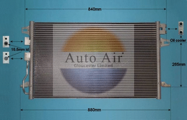 Condenseur, climatisation AUTO AIR GLOUCESTER 16-5098