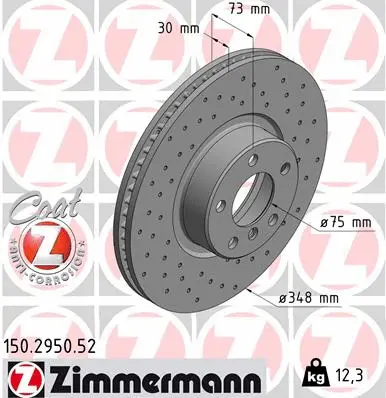 Disque de frein ZIMMERMANN 150.2950.52
