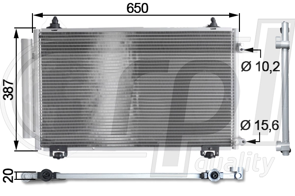 Condenseur, climatisation RPL QUALITY APCDTO5092