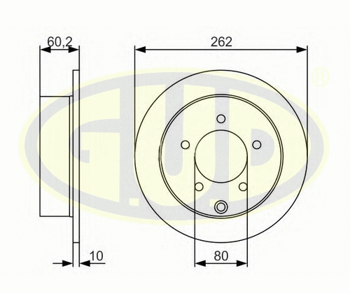 Disque de frein G.U.D. GDB110345