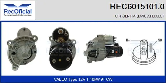 Démarreur RECOFICIAL REC6015101.0