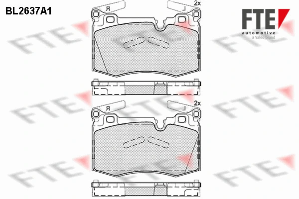 Kit de plaquettes de frein, frein à disque FTE 9010882