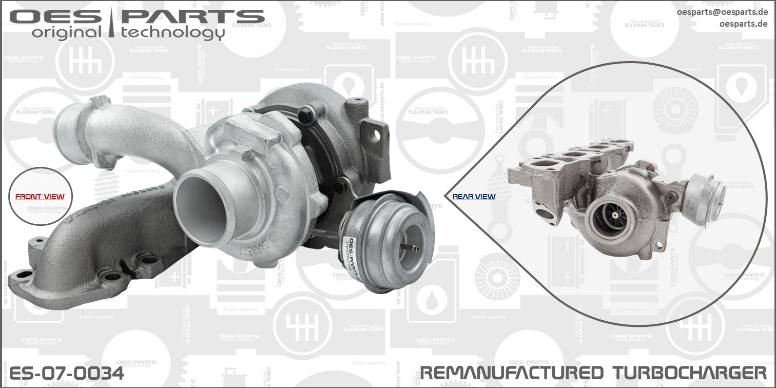 Turbocompresseur, suralimentation OES PARTS ES-07-0034