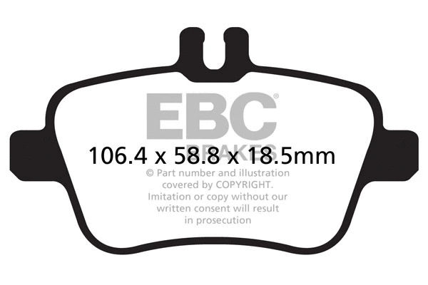 Kit de plaquettes de frein, frein à disque EBC Brakes DP32157C