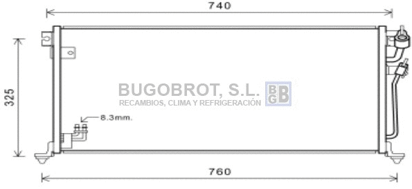 Condenseur, climatisation BUGOBROT 62-MT5220