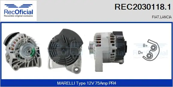 Alternateur RECOFICIAL REC2030118.1