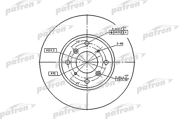 Disque de frein PATRON PBD4151