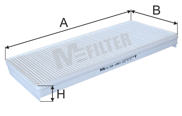 Filtre, air de l'habitacle MFILTER K 953
