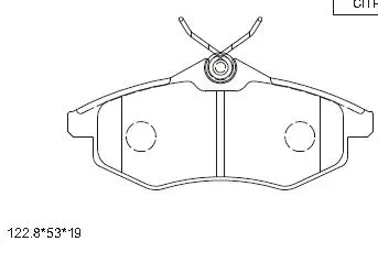 Kit de plaquettes de frein, frein à disque ASIMCO KD7539