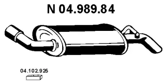 Silencieux arrière EBERSPÄCHER 04.989.84