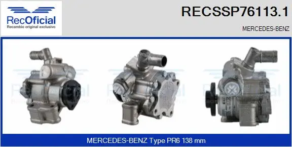 Pompe hydraulique, direction RECOFICIAL RECSSP76113.1