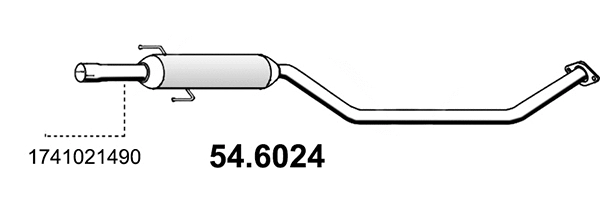 Silencieux central ASSO 54.6024