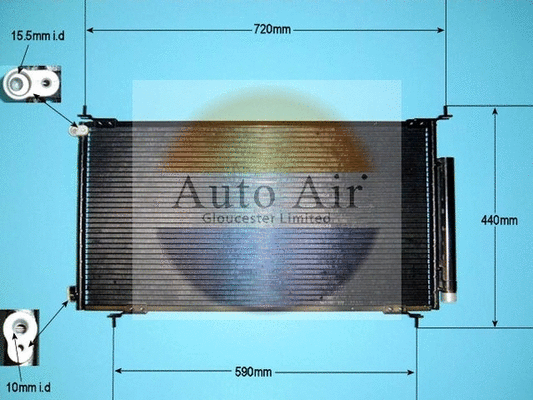Condenseur, climatisation AUTO AIR GLOUCESTER 16-1042A