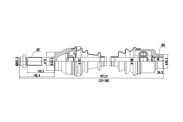 Arbre de transmission DYNAMATRIX DDS235010