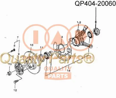 Bague d'étanchéité, moyeu de roue IAP QUALITY PARTS 404-20060