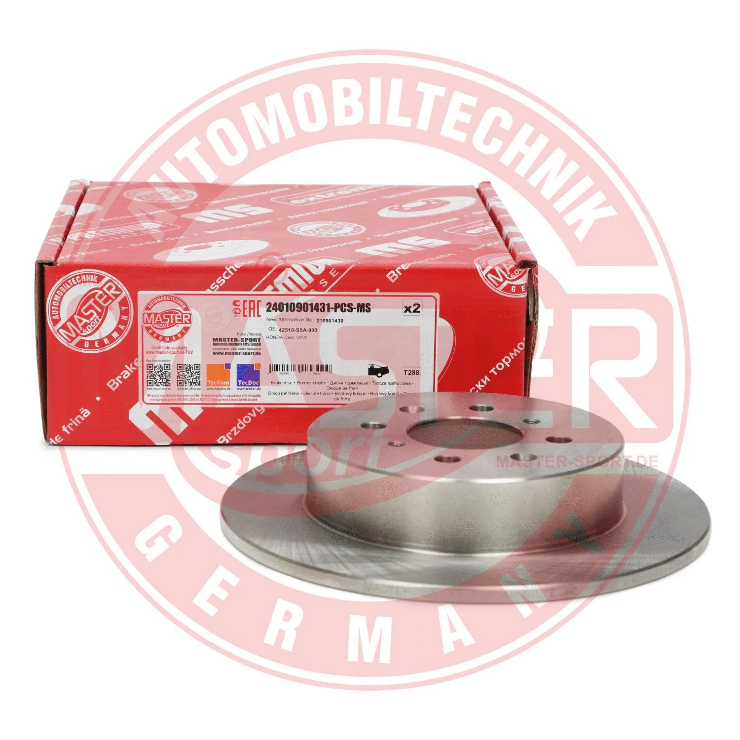 Disque de frein MASTER-SPORT GERMANY 24010901431-PCS-MS