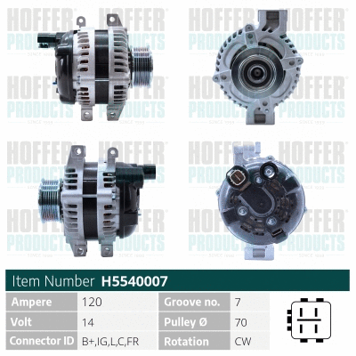 Alternateur HOFFER H5540007
