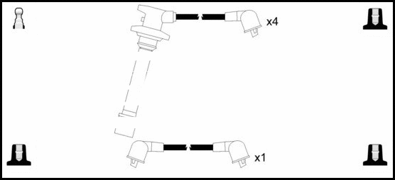Kit de câbles d'allumage LEMARK HOES1124