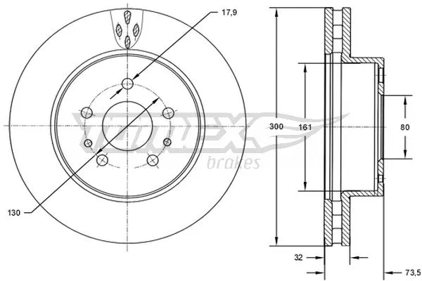 Disque de frein TOMEX Brakes TX 72-57