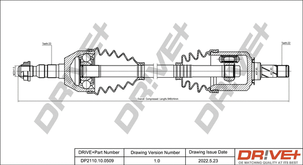 Arbre de transmission Dr!ve+ DP2110.10.0509