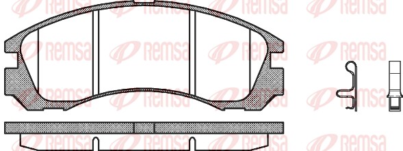 Kit de plaquettes de frein, frein à disque REMSA 0354.32