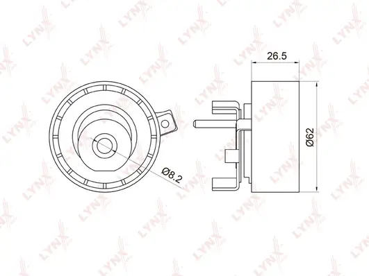 Poulie de tension, courroie crantée LYNXAUTO PB-1016