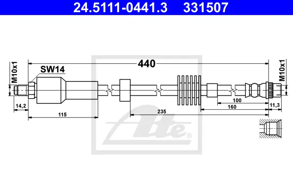 Flexible de frein ATE-APAC 24.5111-0441.3