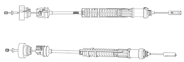 Tirette à câble, commande d'embrayage CEF CT01158