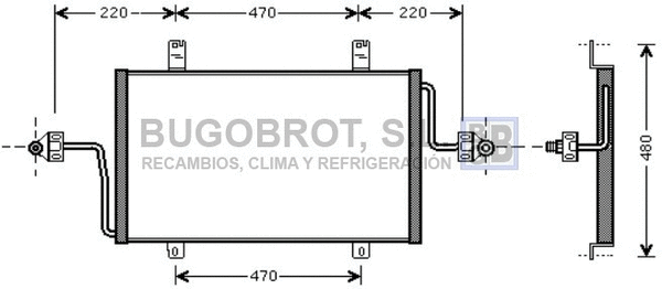 Condenseur, climatisation BUGOBROT 62-RT5279